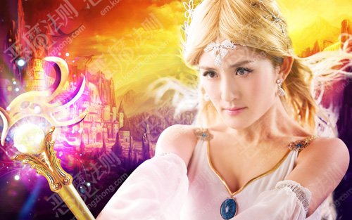 谢娜化身女魔法师代言网游 一改疯癫形象(组图)