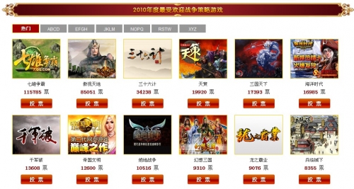 点击查看原图 中国网页游戏风云榜金页奖票选涨幅减缓